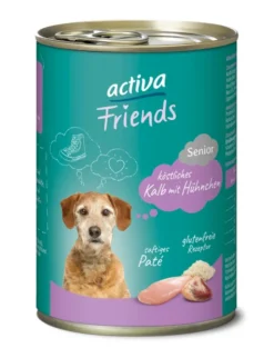 6 x activa Friends Senior Kalb mit Hühnchen 400g