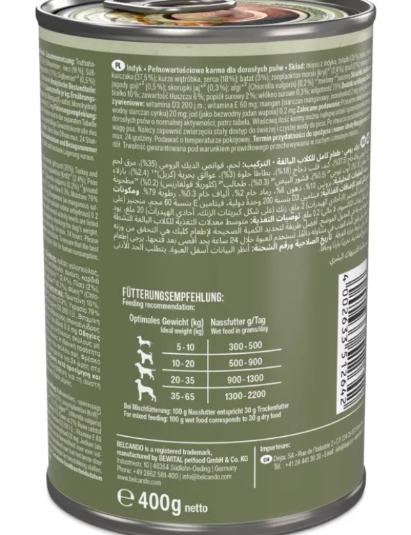 6 x BELCANDO Holistic Truthahn 400g