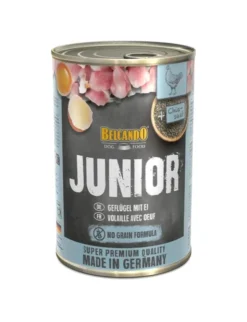 6 x BELCANDO Menü Junior Geflügel mit Ei 400g