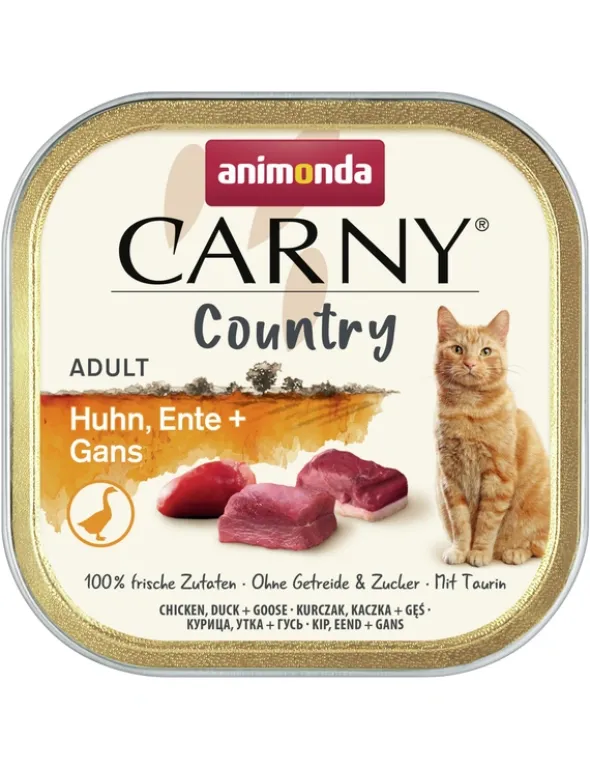 32 x Carny Adult Country Huhn, Ente + Gans 100g