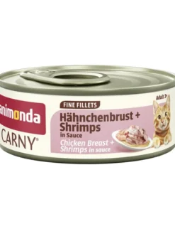12 x Carny Adult Fine Fillets Hühnchenbrust + Shrimps in Sauce 60g