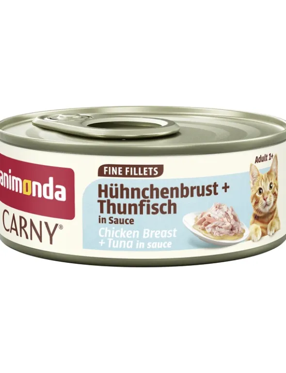 12 x Carny Adult Fine Fillets Hühnchenbrust + Thunfisch in Sauce 60g