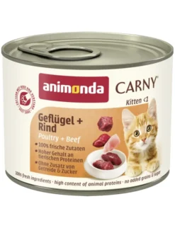 12 x Carny Kitten Geflügel + Rind 200g