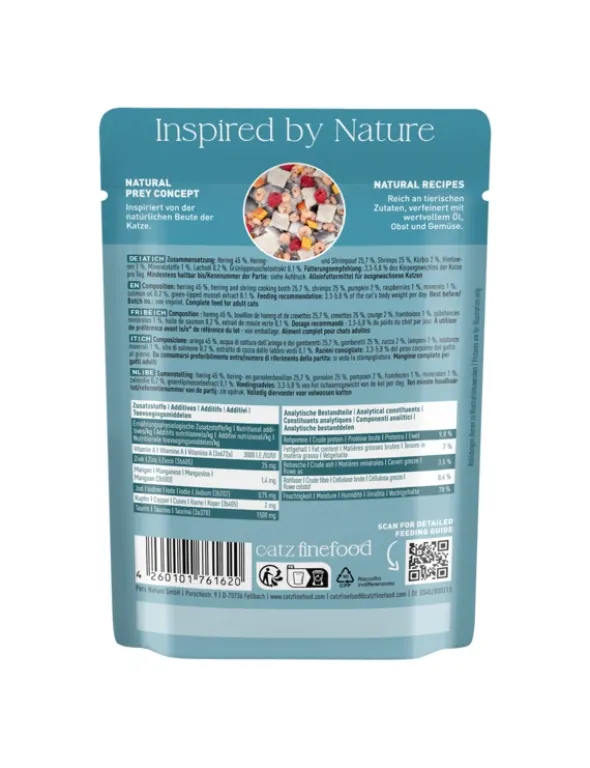 16 x catz finefood CLASSIC Adult Hering & Krabben 85g
