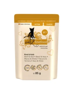 16 x catz finefood Kitten Rind & Kalb 85g