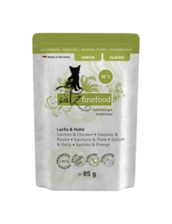 16 x catz finefood Senior Lachs & Huhn 85g