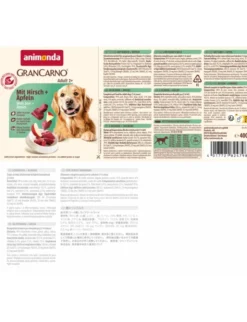 6 x GranCarno Adult Mit Hirsch + Äpfeln 400g