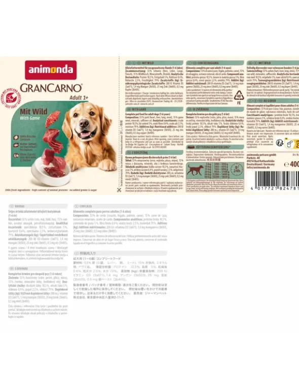 6 x GranCarno Adult Mit Wild 400g