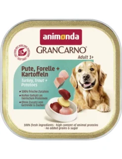22 x GranCarno Adult Pute, Forelle + Kartoffel 150g