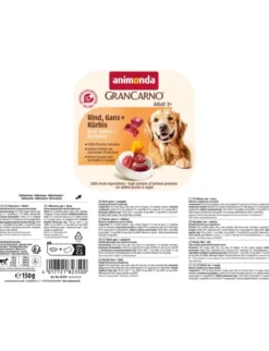 22 x GranCarno Adult Rind, Gans + Kürbis 150g