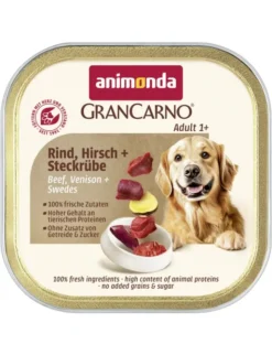 22 x GranCarno Adult Rind, Hirsch + Steckrübe 150g