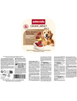 22 x GranCarno Adult Rind, Hirsch + Steckrübe 150g