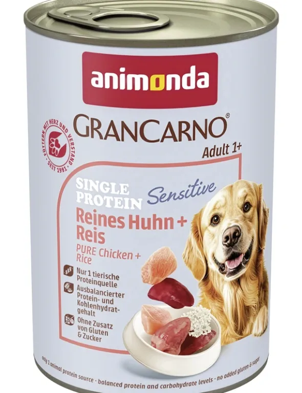 6 x GranCarno Adult Sensitiv Reines Huhn + Reis 400g