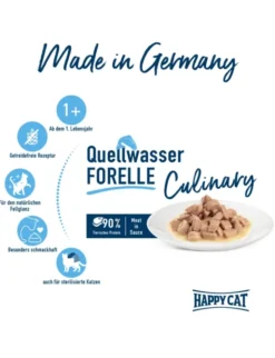 20 x HAPPY CAT Culinary Meat in Sauce Quellwasser-Forelle 85g