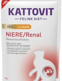 10 x KATTOVIT FELINE DIET NIERE/Renal Paté Huhn 85g