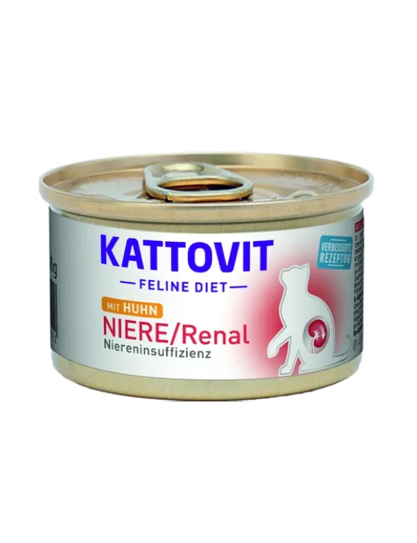 12 x KATTOVIT FELINE DIET Niere/Renal Huhn 85g