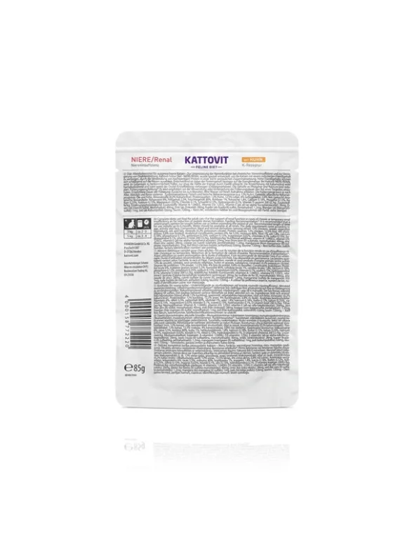 24 x KATTOVIT FELINE DIET Niere/Renal im Beutel Huhn 85g