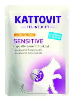 24 x KATTOVIT FELINE DIET Sensitive Huhn & Pute 85g