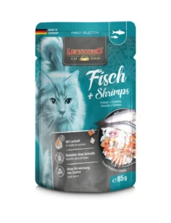 16 x LEONARDO Finest Selection Fisch + Shrimps 85g