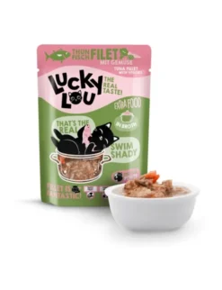 12 x Lucky Lou Extra Food in Broth Thunfisch & Gemüse 70g