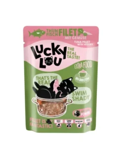 12 x Lucky Lou Extra Food in Broth Thunfisch & Gemüse 70g