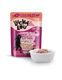 12 x Lucky Lou Extra Food in Broth Thunfischfilet 70g