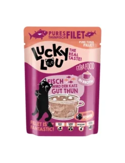 12 x Lucky Lou Extra Food in Broth Thunfischfilet 70g