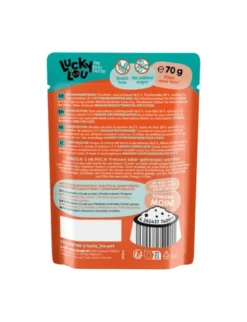 12 x Lucky Lou Extra Food in Broth Thunfisch & Lachs 70g
