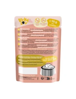 12 x Lucky Lou Extra Food in Jelly Hühner- und Thunfischfilet 70g