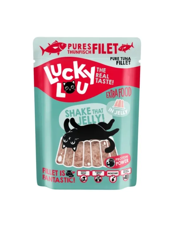 12 x Lucky Lou Extra Food in Jelly Thunfischfilet 70g