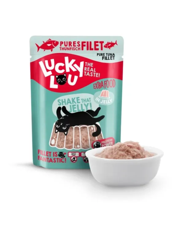 12 x Lucky Lou Extra Food in Jelly Thunfischfilet 70g