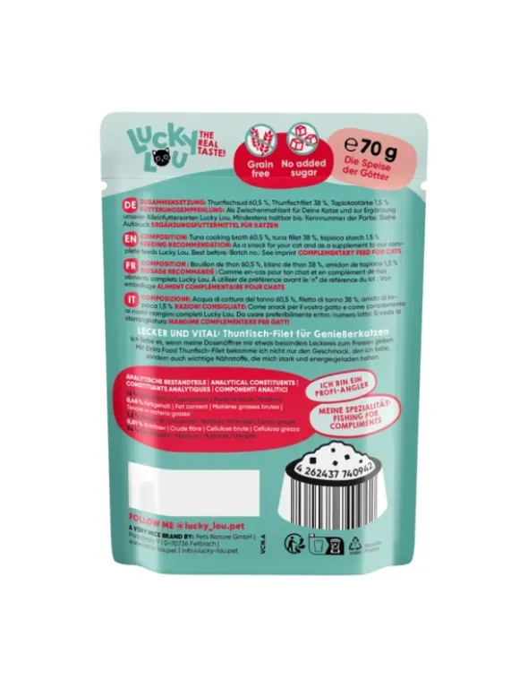 12 x Lucky Lou Extra Food in Jelly Thunfischfilet 70g