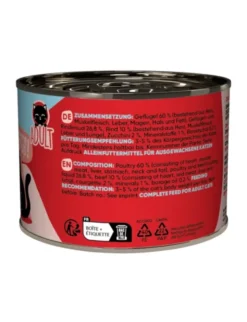 6 x Lucky Lou Lifestage Adult Geflügel & Rind 200g