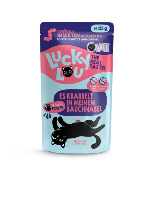 16 x Lucky Lou Lifestage Adult Geflügel & Insekt 125g