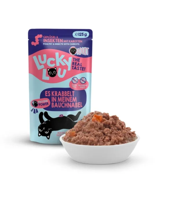 16 x Lucky Lou Lifestage Adult Geflügel & Insekt 125g