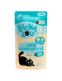 16 x Lucky Lou Lifestage Kitten Geflügel & Forelle 125g