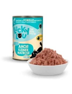 6 x Lucky Lou Lifestage Kitten Geflügel & Forelle 400g
