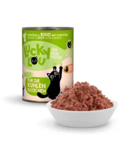 6 x Lucky Lou Lifestage Kitten Geflügel & Rind 400g