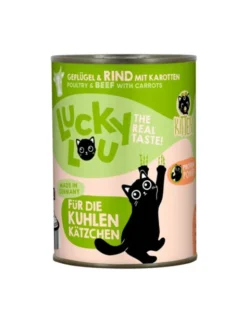 6 x Lucky Lou Lifestage Kitten Geflügel & Rind 400g