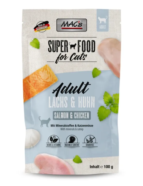 12 x MAC's CAT Adult Lachs & Huhn 100g