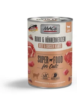 6 x MAC's CAT Rind & Hühnerherzen 400g