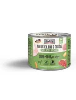 6 x MAC's DOG Kaninchen, Rind & Gemüse 200g