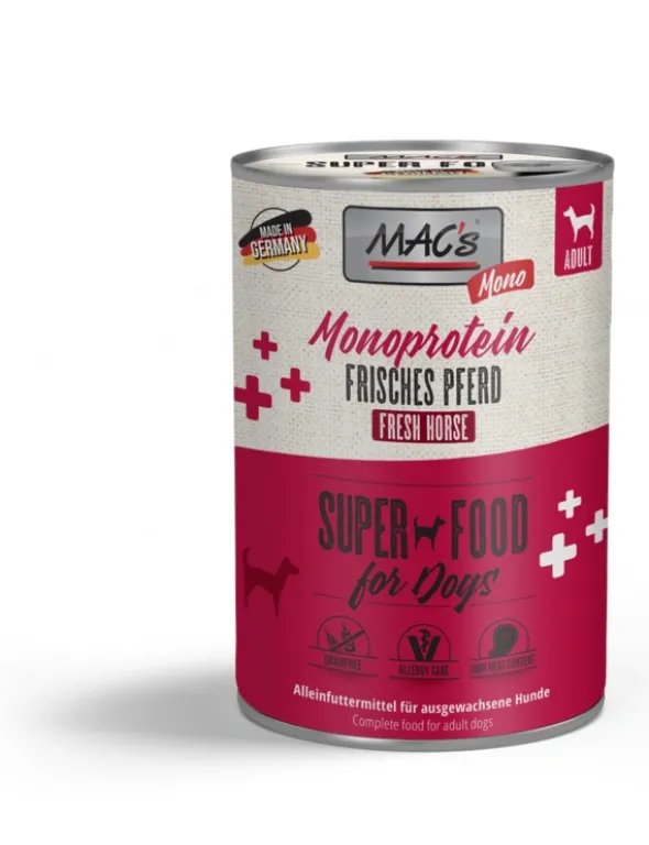 6 x MAC's DOG Mono Frisches Pferd 400g