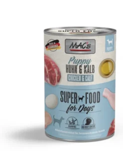 6 x MAC's DOG Puppy Huhn & Kalb 400g