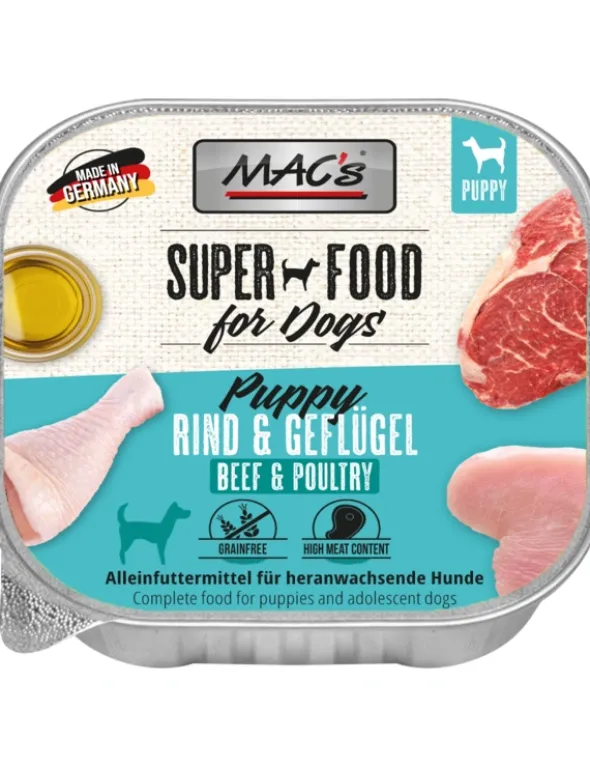 10 x MAC's DOG Puppy Rind & Geflügel 150g