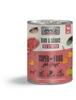 6 x MAC's DOG Rind & Kürbis 800g