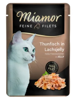 24 x Miamor Feine Filets in Jelly im Beutel Thunfisch in Lachsjelly 100g