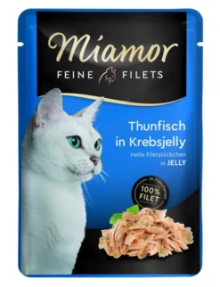 24 x Miamor Feine Filets in Jelly im Beutel Thunfisch in Krebsjelly 100g