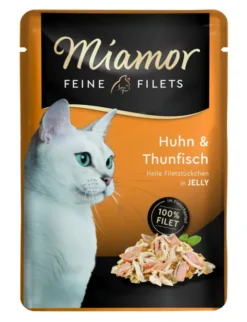 24 x Miamor Feine Filets in Jelly im Beutel Huhn & Thunfisch 100g