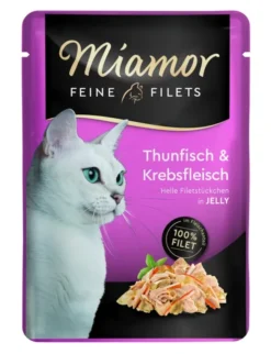 24 x Miamor Feine Filets in Jelly im Beutel Thunfisch & Krebsfleisch 100g